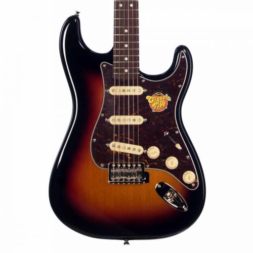 fender squier classic vibe s stratocaster  strat sunburst electric guitar  frontbodyvert