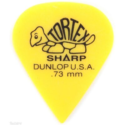 Dunlop 412R.73 Tortex Sharp Yellow .73mm Bag/72