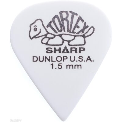 Dunlop 412R1.5 Tortex Sharp White 1.5mm Bag/72