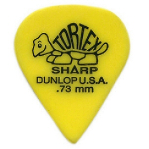 Dunlop 412P Tortex Sharp Yellow .73