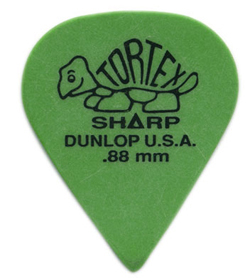 Dunlop 412P Tortex Sharp Green .88