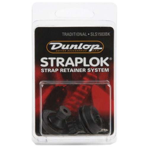 Dunlop SLS1503BK Straplok Traditional Strap Retainer System