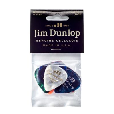 Dunlop PVP106 Medium Genuine Celluloid Variety Pack (busta da 12 plettri)