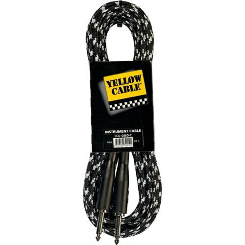 Yellow Cable G66DG Cavo Strumento Jack Mono/Jack Mono Molded Grey/Black 10 m