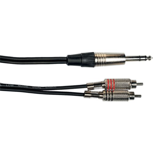 Yellow Cable K02ST-3 Cavo Segnale Stereo 2x RCA maschio/Jack TRS 3 m