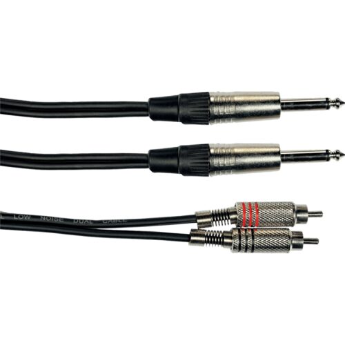 Yellow Cable K03-3 Cavo Segnale Stereo 2x RCA maschio/2x Jack TS (Mono) 3 m