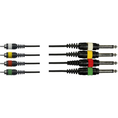 Yellow Cable MU02 Cavo Multiplo 4x Jack Mono/4x RCA Maschio 3 m