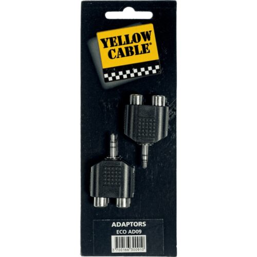 Yellow Cable AD09 Adattatore Mini Jack TRS Maschio/2x RCA Femmina 2 Pcs