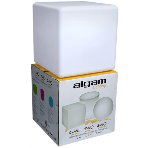Algam Lighting C-40 Cubo Luminoso Decorativo 40 Cm