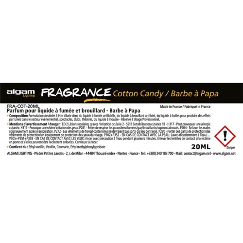 Algam Lighting FRA-COT-20ML Profumo per Liquido del Fumo 20ml Zucchero Filato