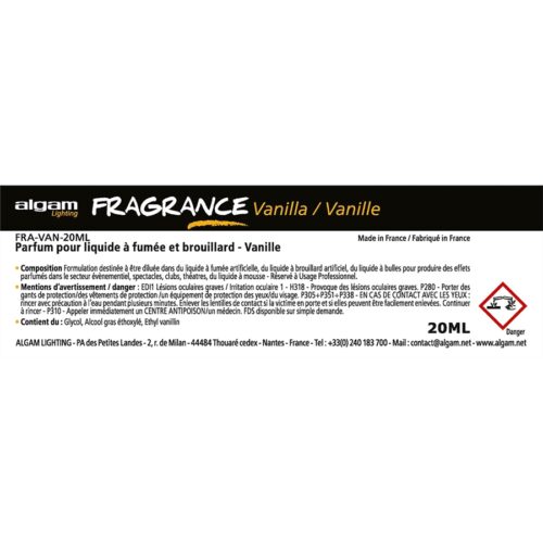 Algam Lighting FRA-VAN-20ML Profumo per Liquido del Fumo 20ml Vaniglia