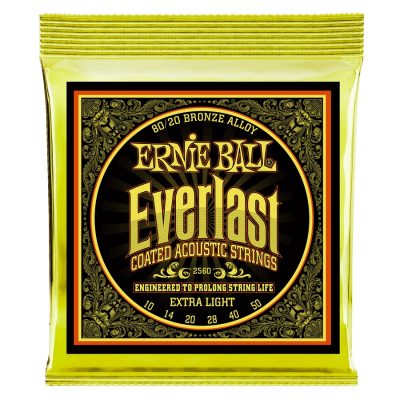 Ernie Ball 2560 Everlast Coated 80/20 Bronze Extra Light 10-50