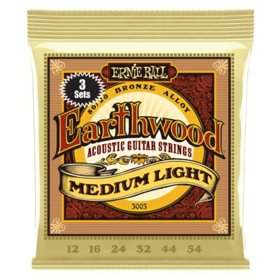 Ernie Ball 3003 Earthwood 80/20 Bronze Medium Light 12-54 - 3 Mute
