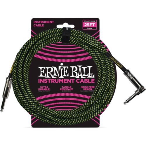 Ernie Ball 6066 Cavo Braided Black/Green 7