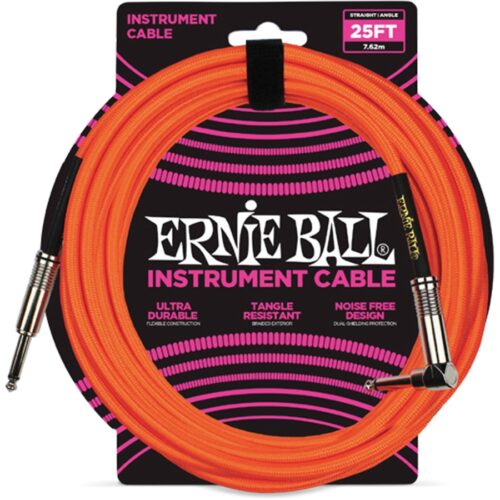 Ernie Ball 6067 Cavo Braided Neon Orange 7