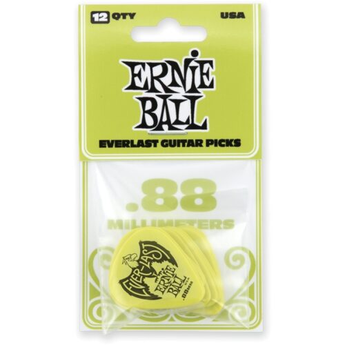 Ernie Ball Plettri Everlast Green 0.88mm Busta da 12