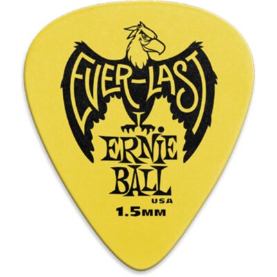 Ernie Ball 9195 Plettri Everlast Yellow 1.5mm Busta da 12
