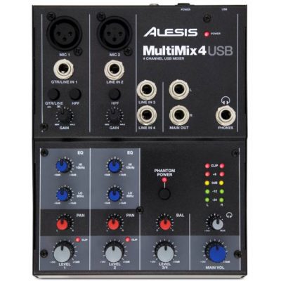 Alesis Multimix 4 USB Mixer 4 Canali