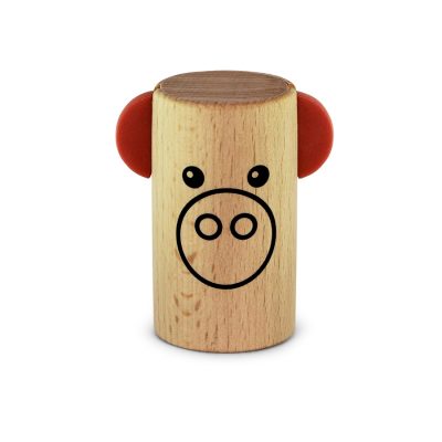 Sonor Shaker in legno per Bambini con faccia di Maiale