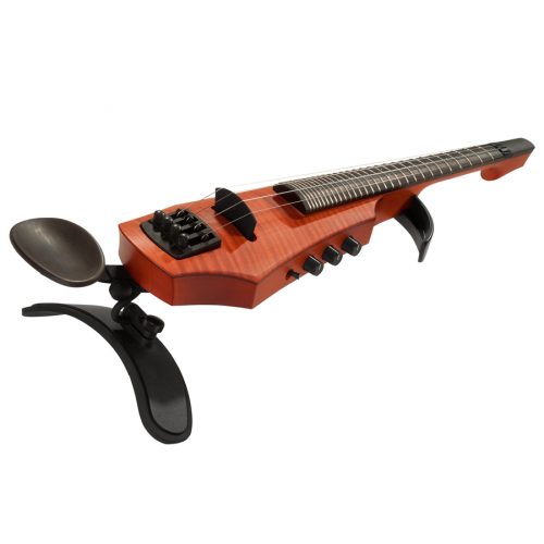 NS Design CR Fretted Electric Violin 4 Amber Stain