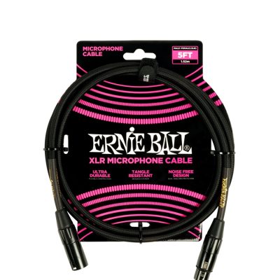 Ernie Ball 6390 Cavo Microfonico Braided nero 1