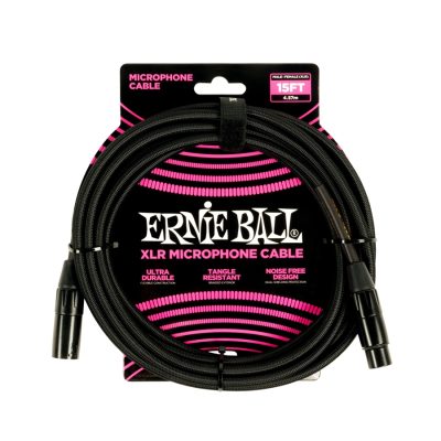 Ernie Ball 6391 Cavo Microfonico Braided nero 4