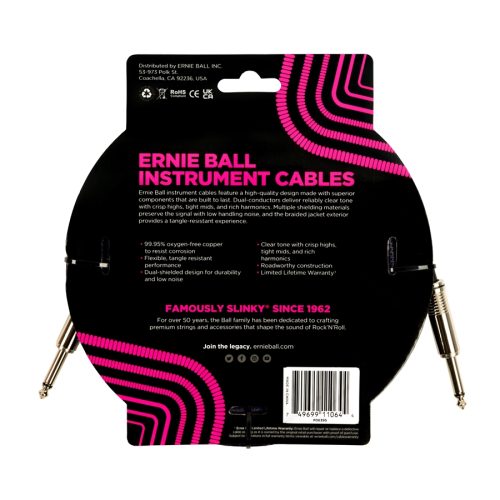Ernie Ball 6395 Braided Straight Straight 5.5m