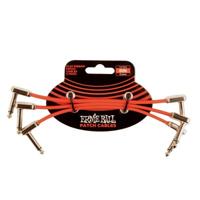 Ernie Ball 6402 Flat Ribbon Patch Cable Red 15