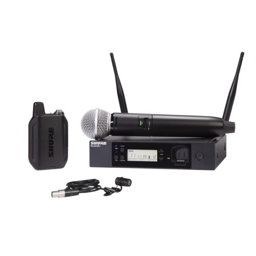Shure GLXD124R+ con WL185 Sistema Wireless completo