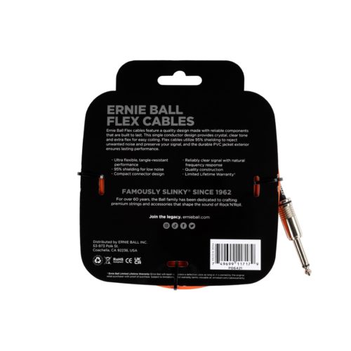 Ernie Ball 6421 Flex Cable Orange 6m